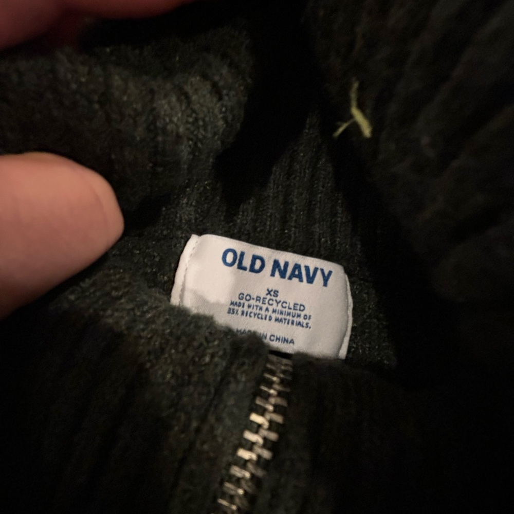 Old Navy Green Zip Up Sweater - Picture 4 of 4